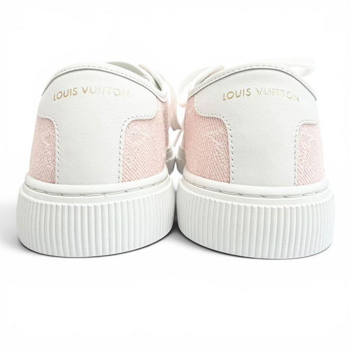 Excellent LOUIS VUITTON Nautical LV Lagoon Sneakers pink Monogramdenim 36 1AGYFO