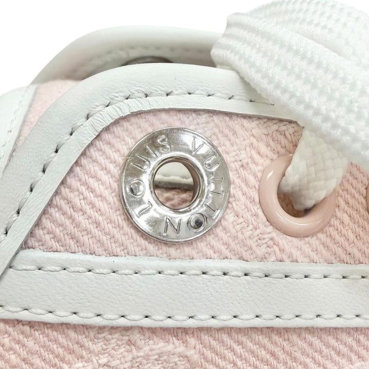 Excellent LOUIS VUITTON Nautical LV Lagoon Sneakers pink Monogramdenim 36 1AGYFO