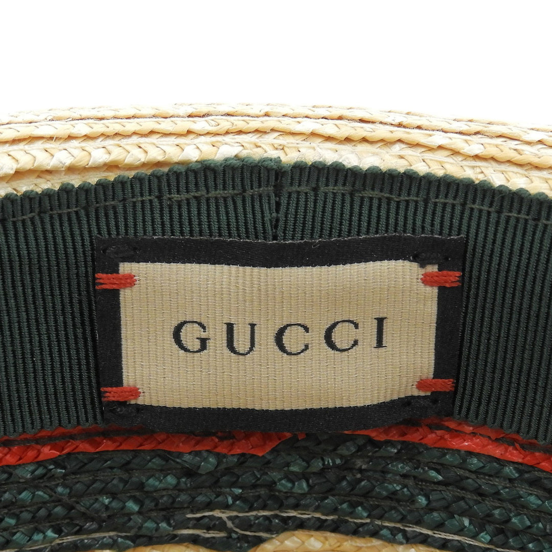 Pristine GUCCI hat Sherry Line Straw natural straw Women S 434760