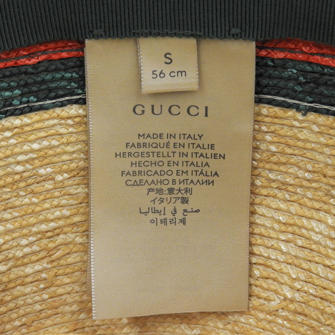 Pristine GUCCI hat Sherry Line Straw natural straw Women S 434760