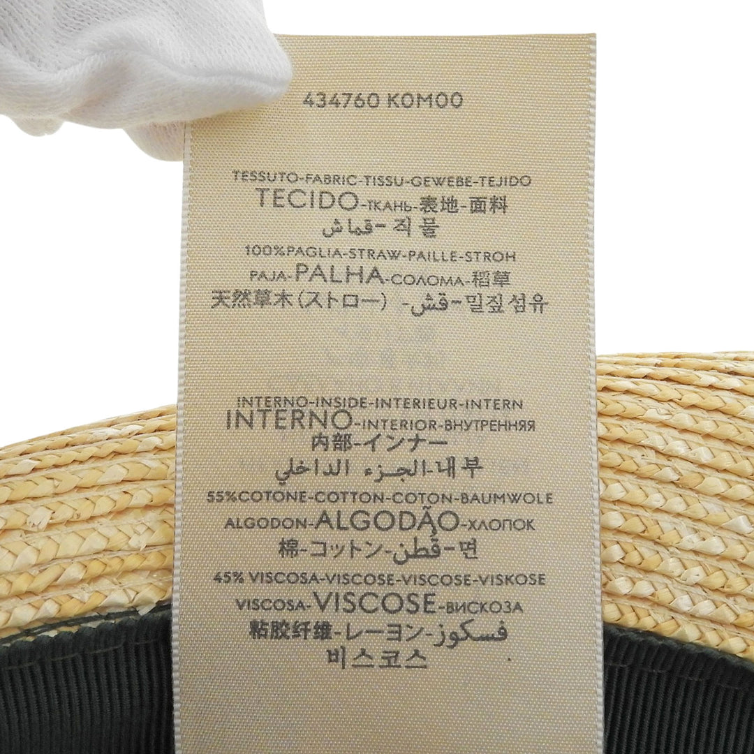 Pristine GUCCI hat Sherry Line Straw natural straw Women S 434760