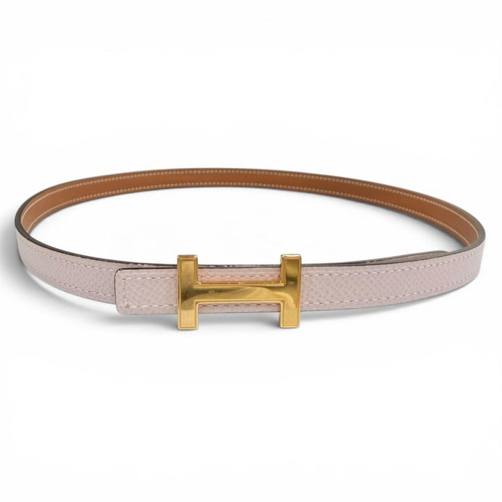 Great HERMES belt Focus 65 H-belt reversible Brown leather Women