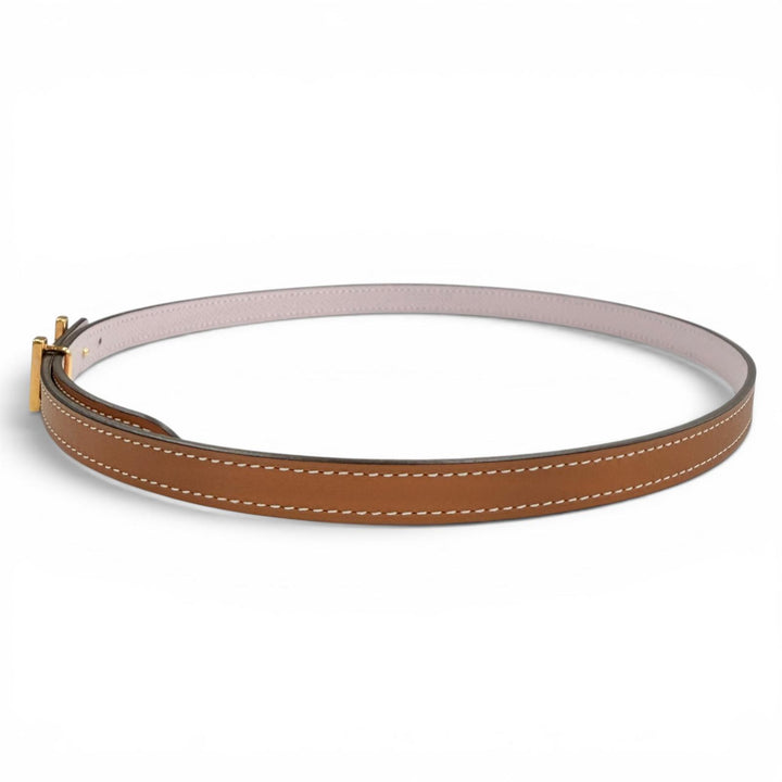 Great HERMES belt Focus 65 H-belt reversible Brown leather Women