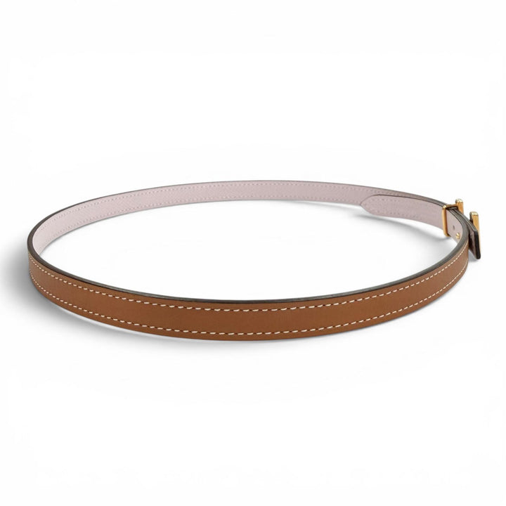 Great HERMES belt Focus 65 H-belt reversible Brown leather Women