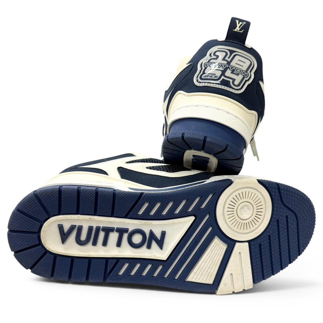 Great LOUIS VUITTON Low cut sneakers LV Skate Line Monogram flower Marine