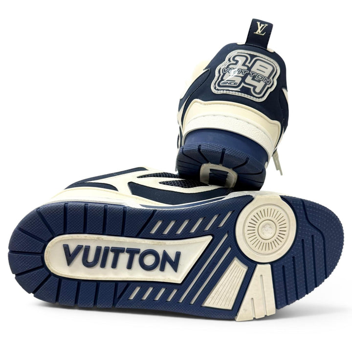 Great LOUIS VUITTON Low cut sneakers LV Skate Line Monogram flower Marine