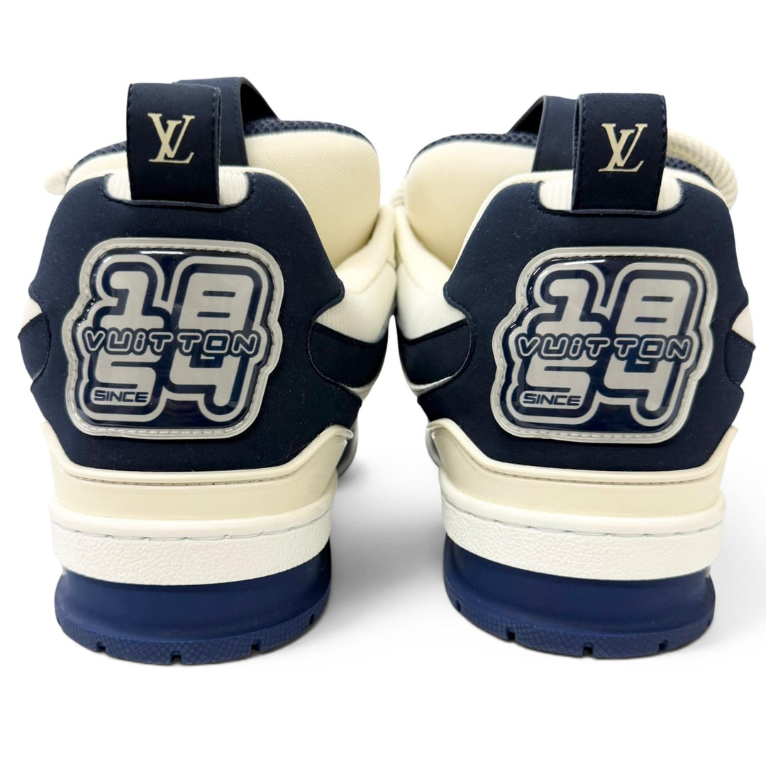 Great LOUIS VUITTON Low cut sneakers LV Skate Line Monogram flower Marine