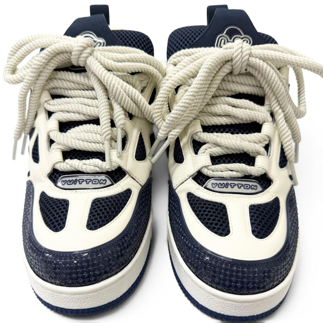Great LOUIS VUITTON Low cut sneakers LV Skate Line Monogram flower Marine