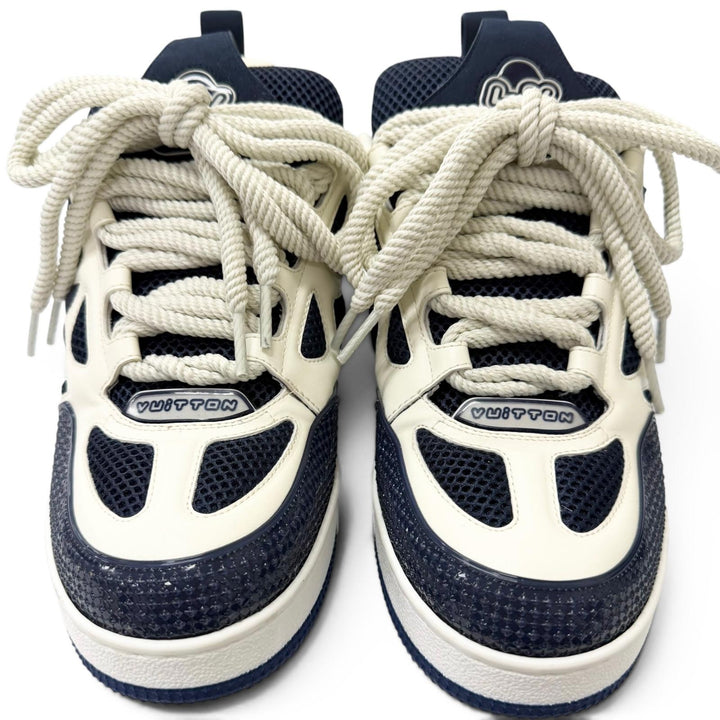 Great LOUIS VUITTON Low cut sneakers LV Skate Line Monogram flower Marine
