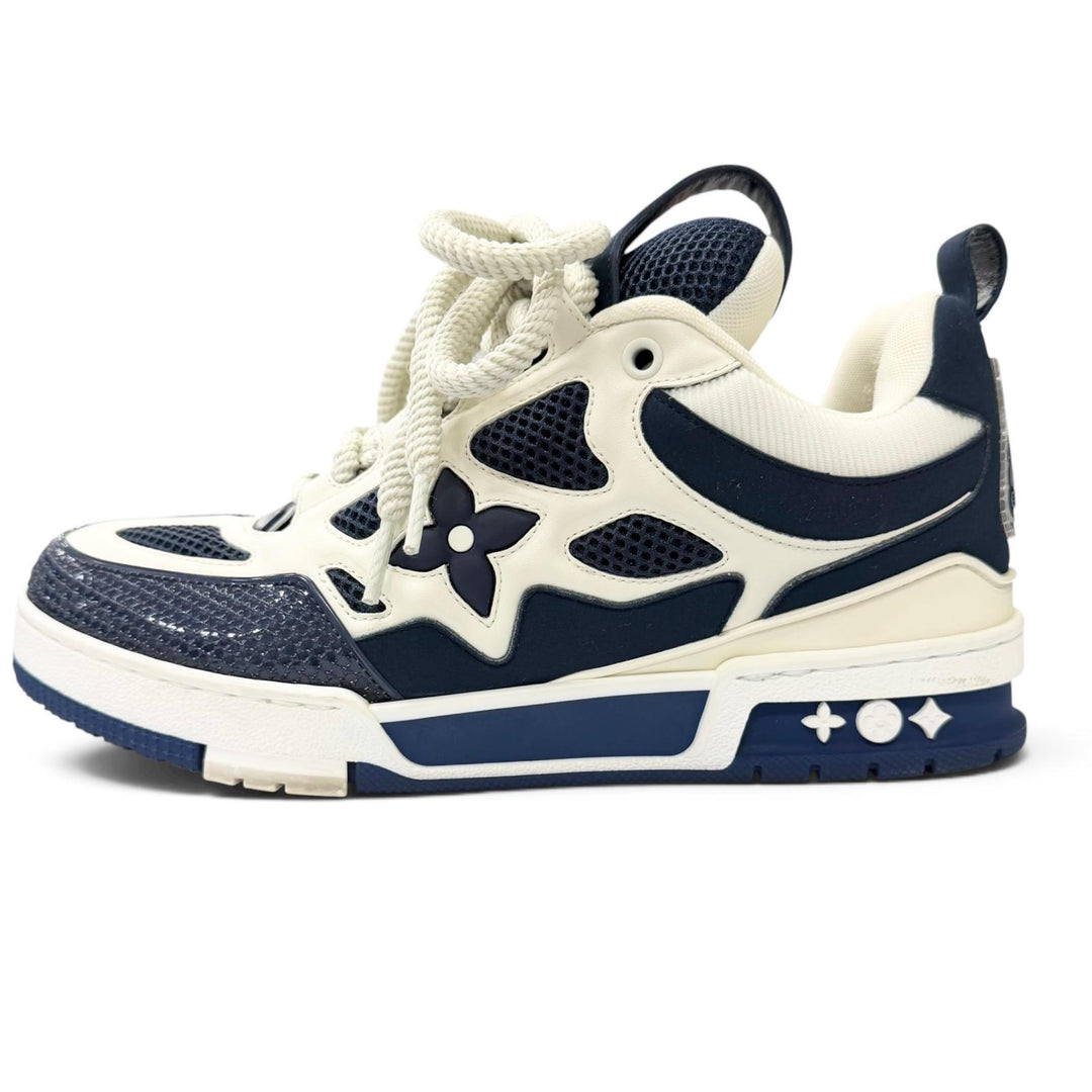 Great LOUIS VUITTON Low cut sneakers LV Skate Line Monogram flower Marine