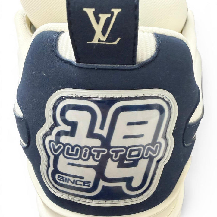 Great LOUIS VUITTON Low cut sneakers LV Skate Line Monogram flower Marine