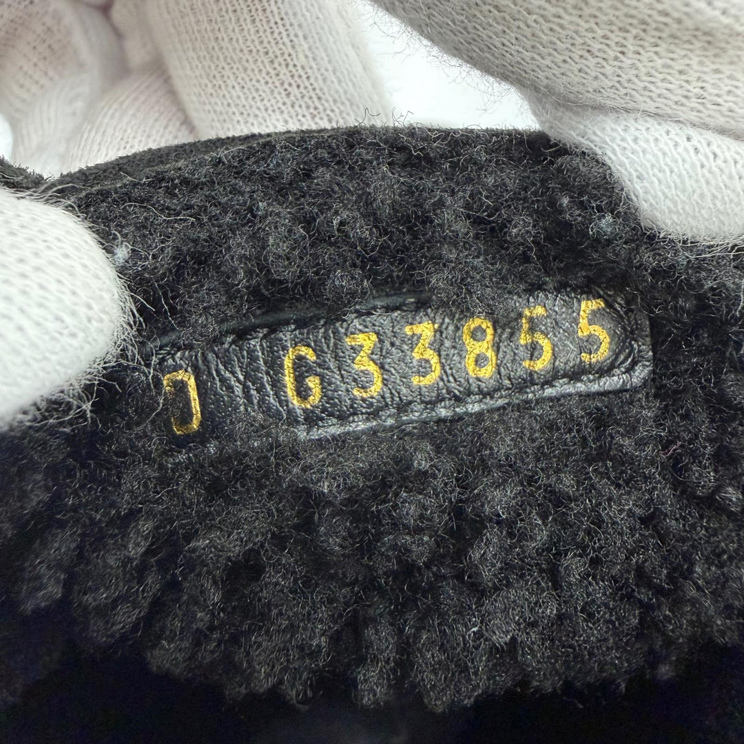Great CHANEL Ankle boots COCO Mark embroidered sheepskin boots black 35 G33855