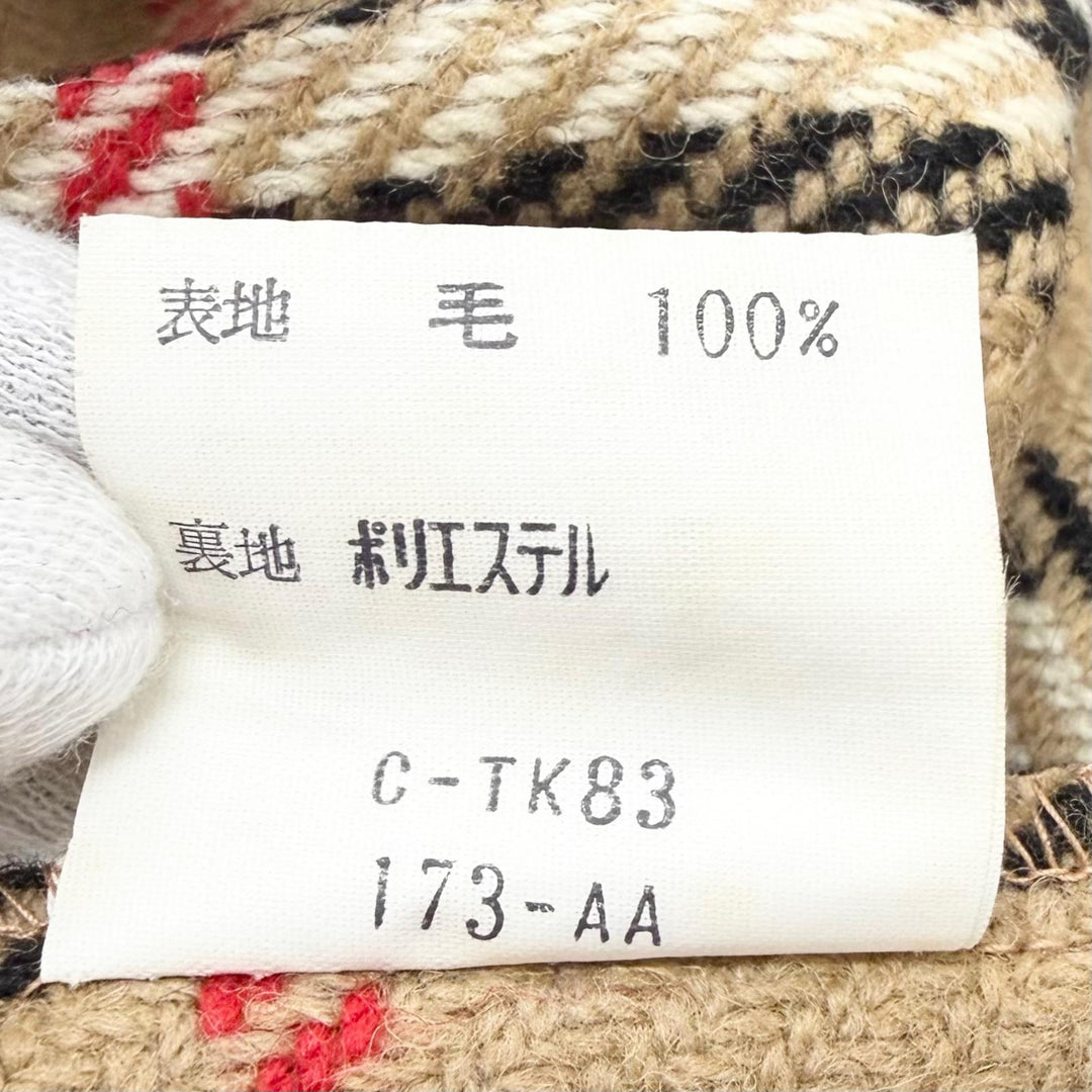 Great Burberrys coat Nova check pattern on the back with wool liner khaki