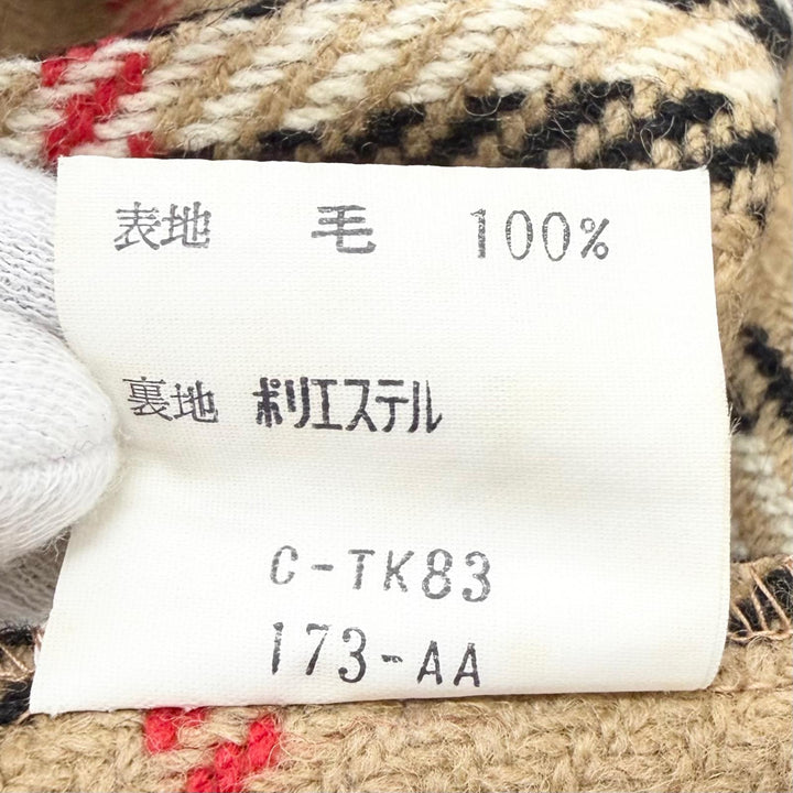 Great Burberrys coat Nova check pattern on the back with wool liner khaki