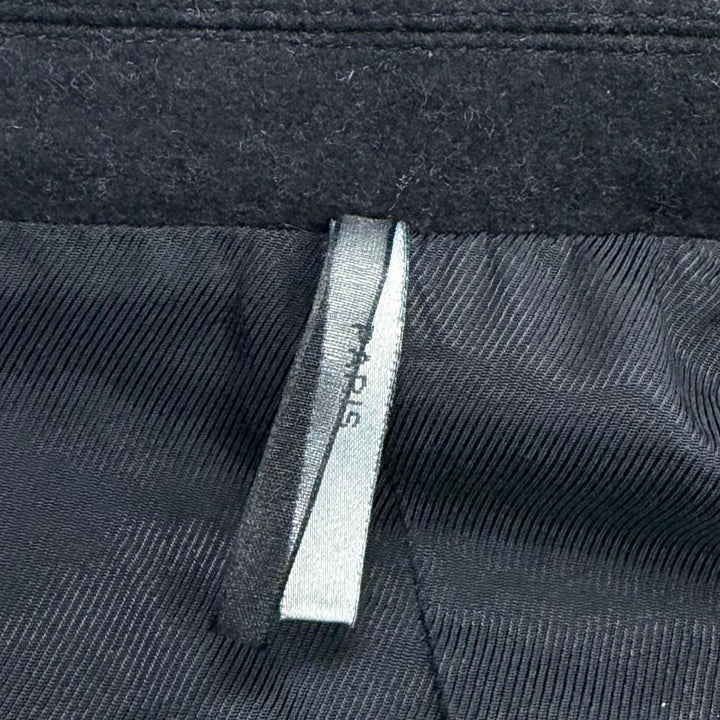 Great Dior HOMME pea coat Logo button double-breasted Charcoal gray