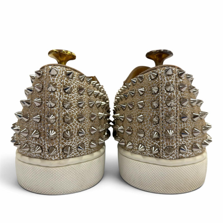 Great Christian Louboutin Slip-on spike stud sneakers Beige mens 42.5