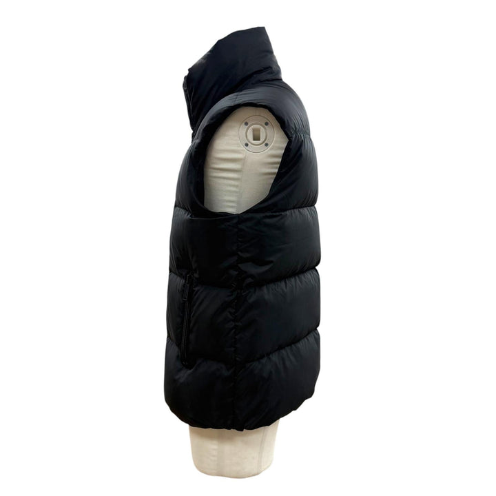 Great DSQUARED2 Down vest double zip up black polyester mens 46 S74FB0289