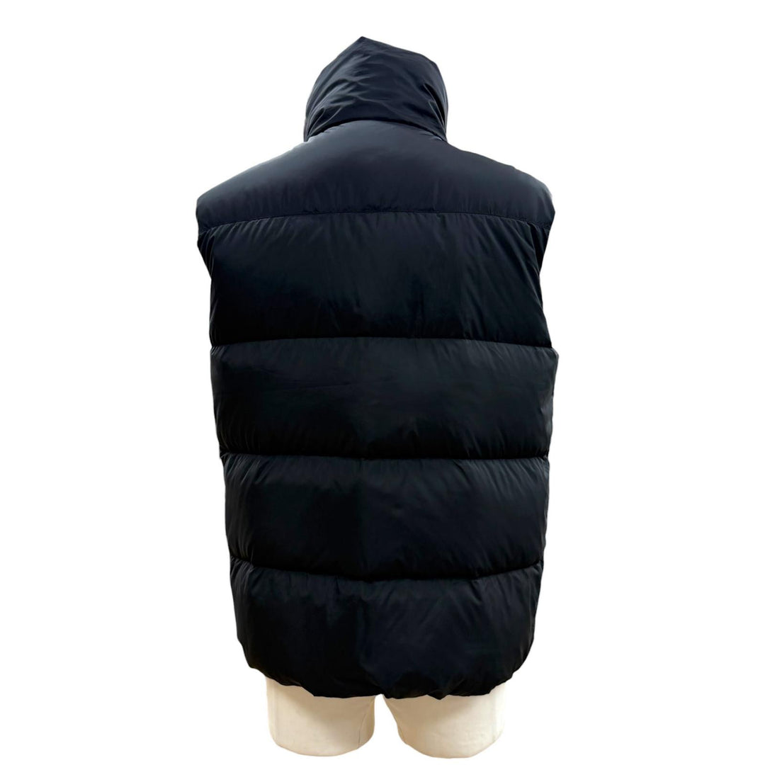 Great DSQUARED2 Down vest double zip up black polyester mens 46 S74FB0289