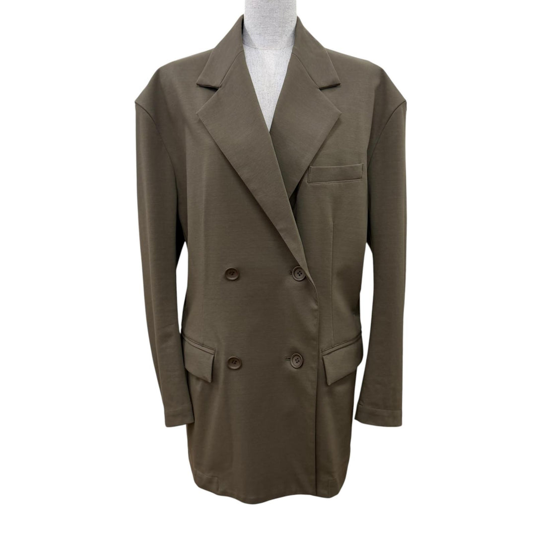 Great ISSEY MIYAKE coat SIMPLE ENSEMBLE khaki cotton Women 2 IM53JD224