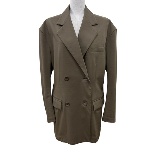 Great ISSEY MIYAKE coat SIMPLE ENSEMBLE khaki cotton Women 2 IM53JD224
