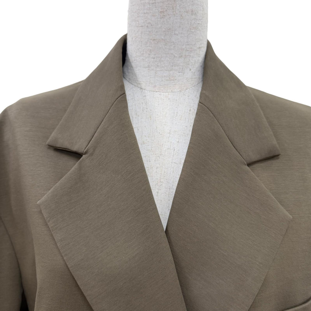 Great ISSEY MIYAKE coat SIMPLE ENSEMBLE khaki cotton Women 2 IM53JD224