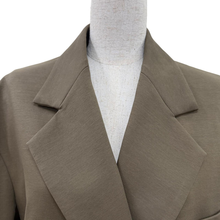 Great ISSEY MIYAKE coat SIMPLE ENSEMBLE khaki cotton Women 2 IM53JD224
