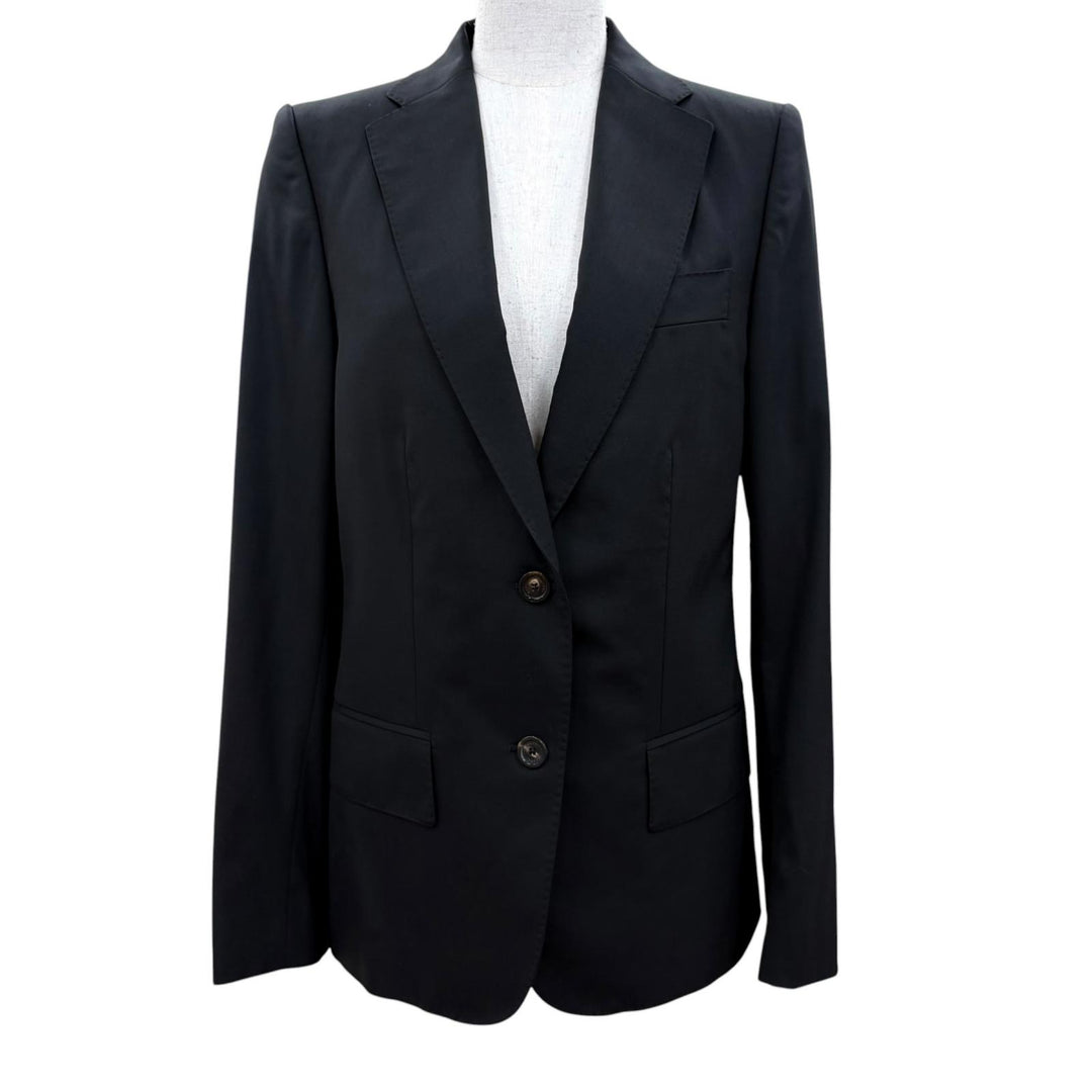 Excellent GUCCI tailored jacket Tom Ford era logo button single black 40 092825