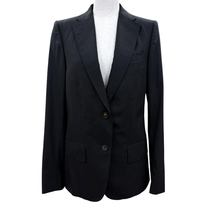 Excellent GUCCI tailored jacket Tom Ford era logo button single black 40 092825