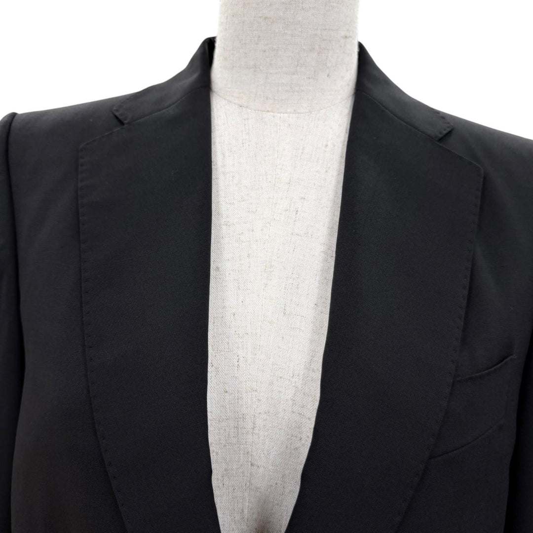 Excellent GUCCI tailored jacket Tom Ford era logo button single black 40 092825
