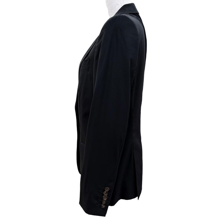 Excellent GUCCI tailored jacket Tom Ford era logo button single black 40 092825