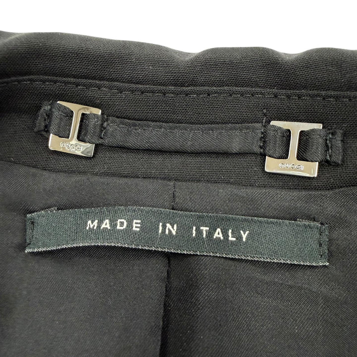 Excellent GUCCI tailored jacket Tom Ford era logo button single black 40 092825