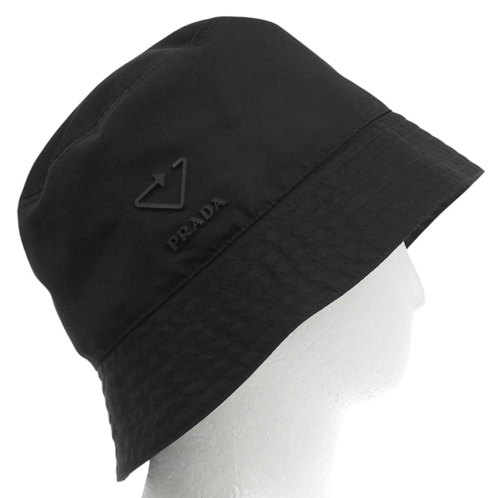 Great PRADA hat Re-Nylon bucket hat bucket black recycled L 2HC137
