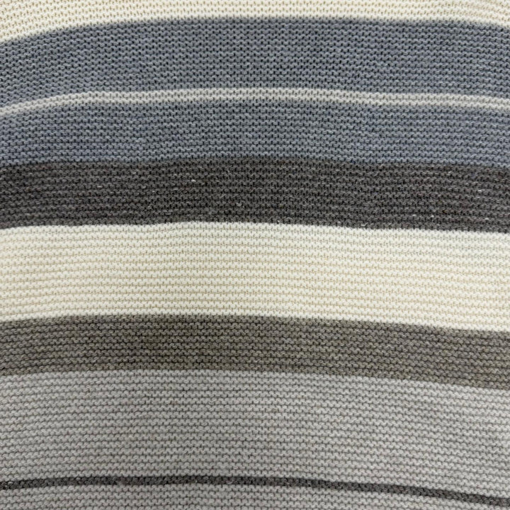 Excellent Loro Piana knit Striped Pattern Long-Sleeve Turtleneck cashmere 42