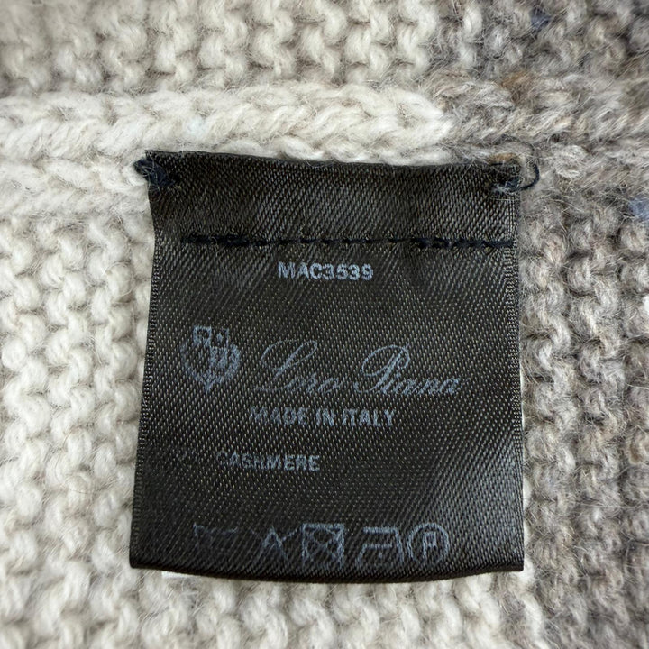 Excellent Loro Piana knit Striped Pattern Long-Sleeve Turtleneck cashmere 42