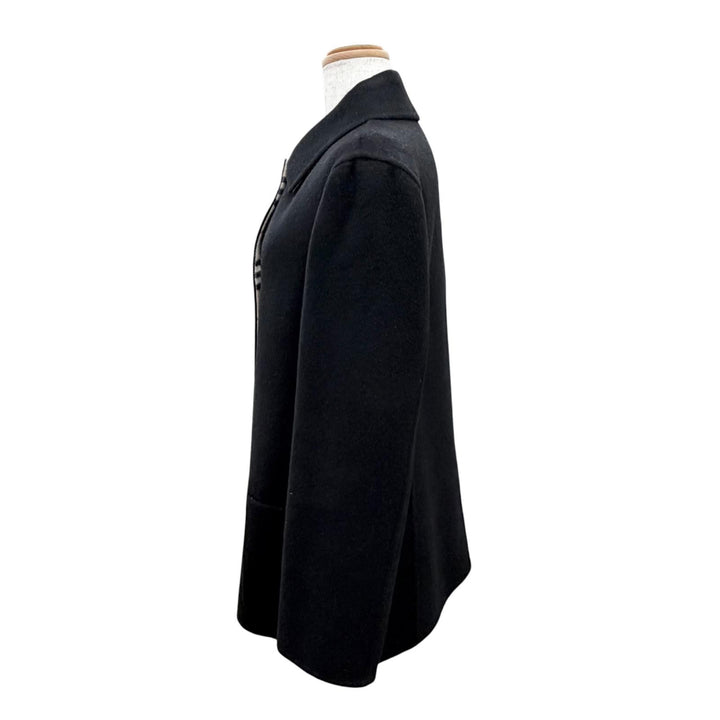 Great BURBERRY LONDON Half coat with Nova Check pattern lining black 40