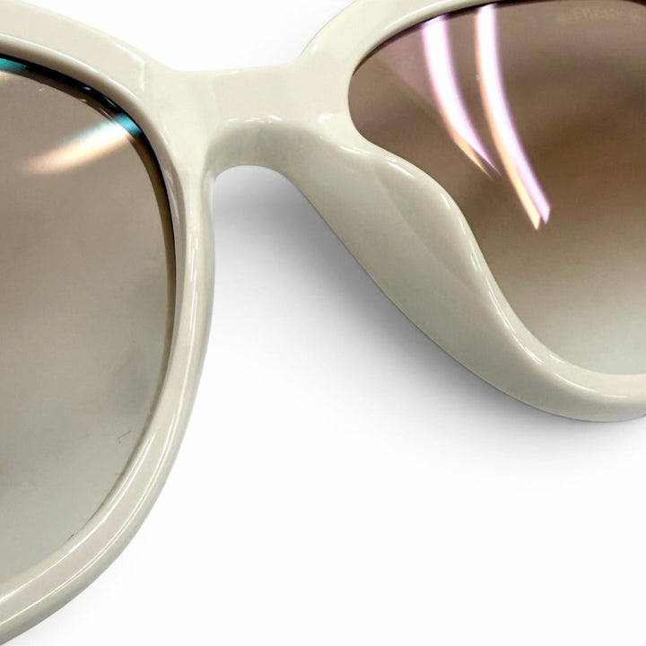 Excellent CHANEL sunglasses COCO Mark Ball Chain included light beige 5487-A