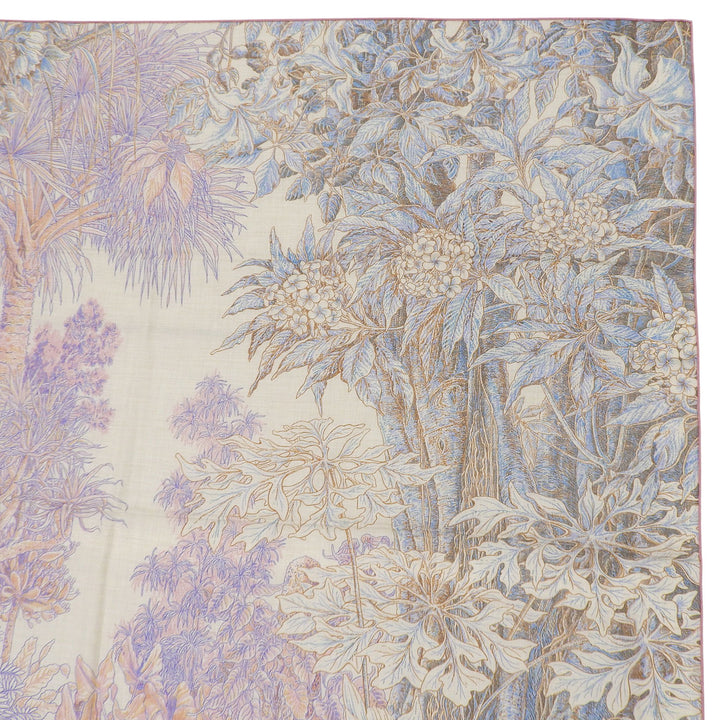 Pristine HERMES scarf Palermo Botanical Garden Multi cashmere Women 244121S