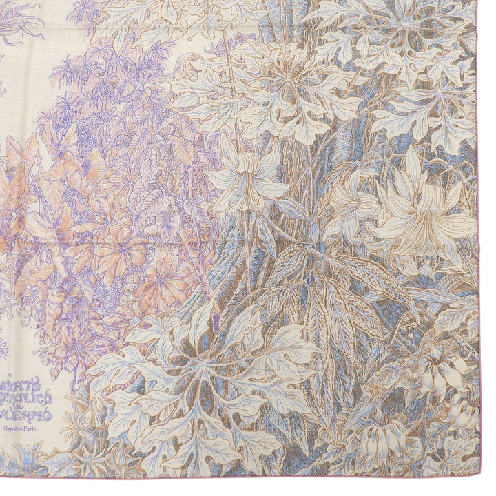 Pristine HERMES scarf Palermo Botanical Garden Multi cashmere Women 244121S
