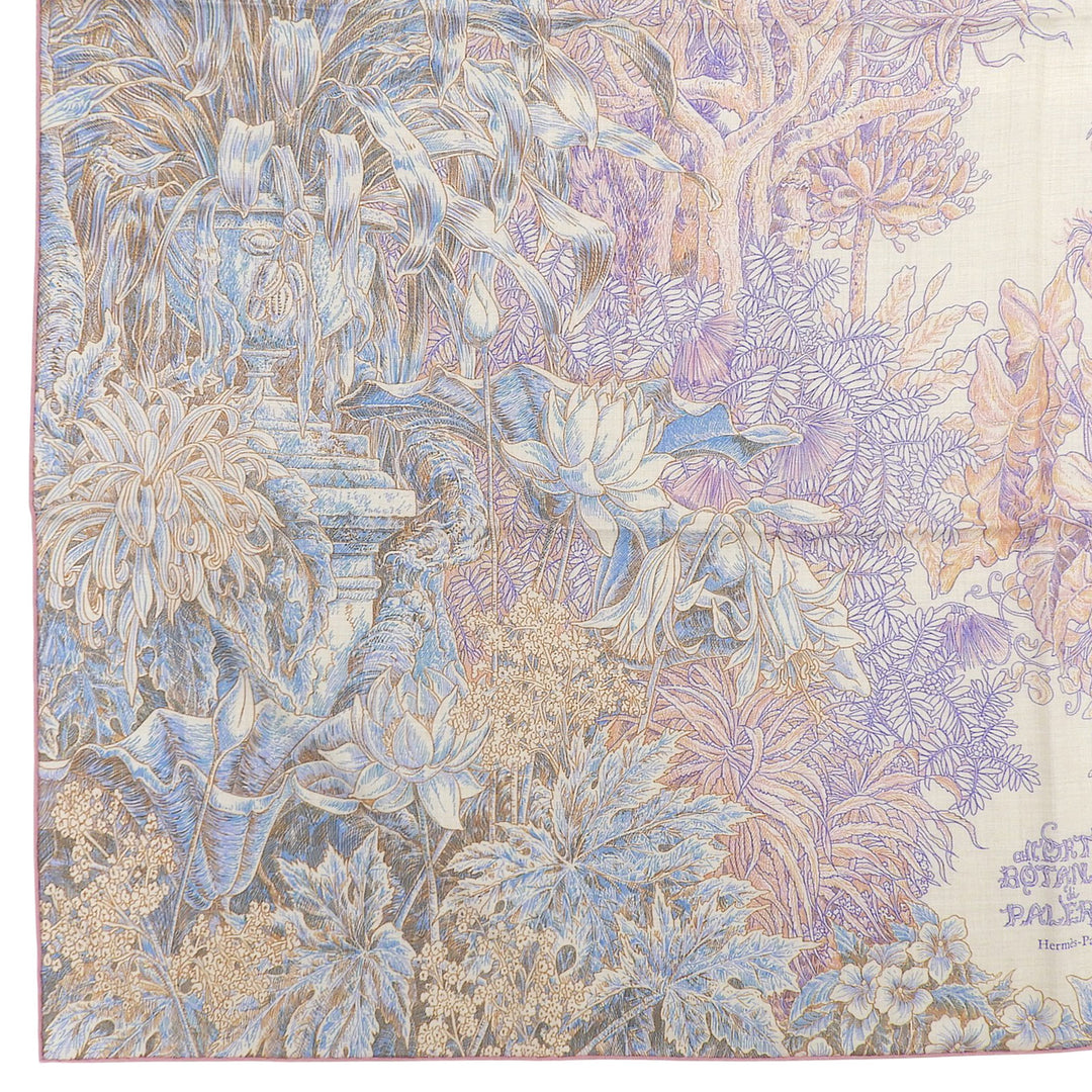 Pristine HERMES scarf Palermo Botanical Garden Multi cashmere Women 244121S