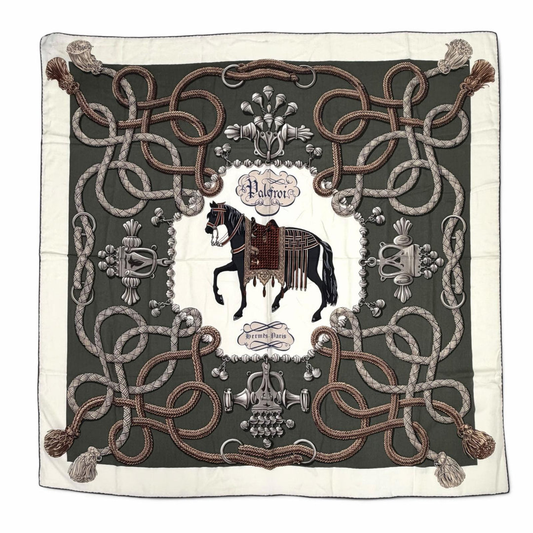 Pristine HERMES scarf Parfroy Large format cashmere Women