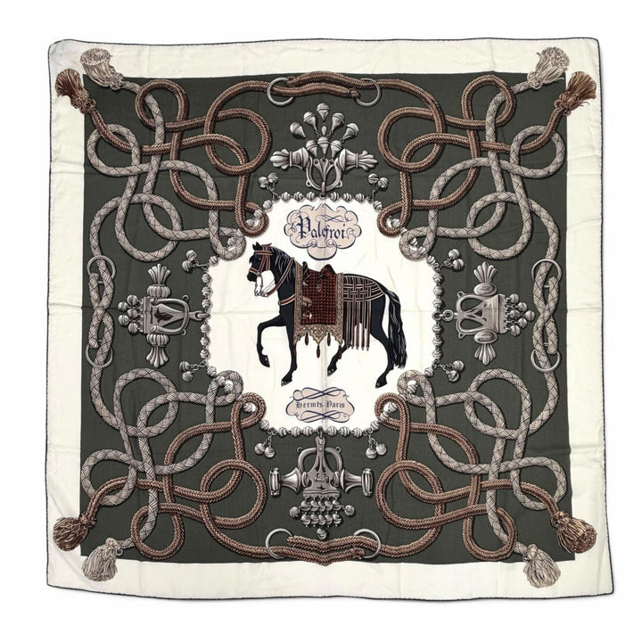 Pristine HERMES scarf Parfroy Large format cashmere Women