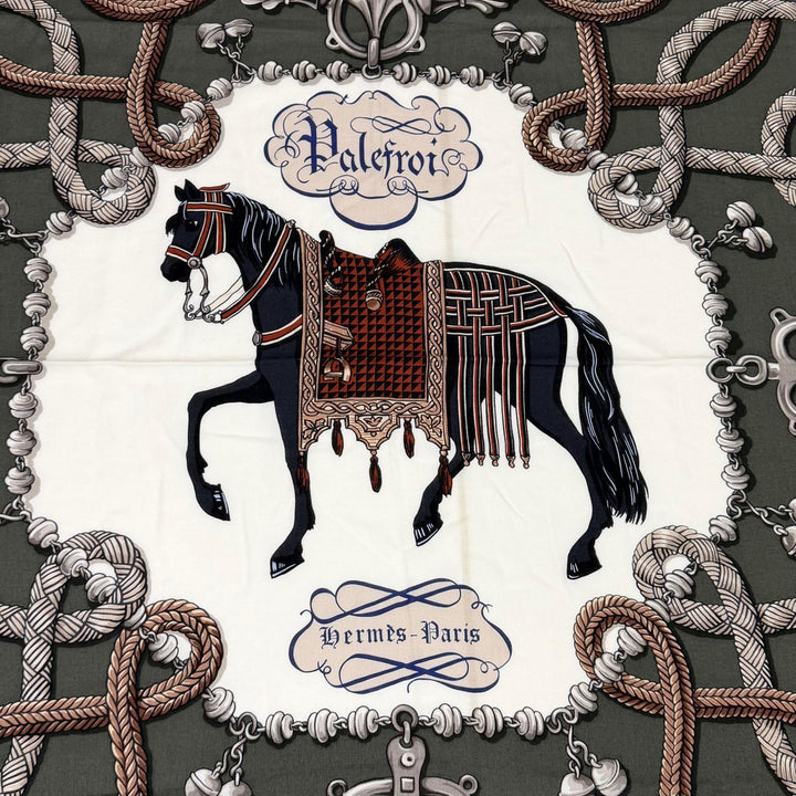 Pristine HERMES scarf Parfroy Large format cashmere Women