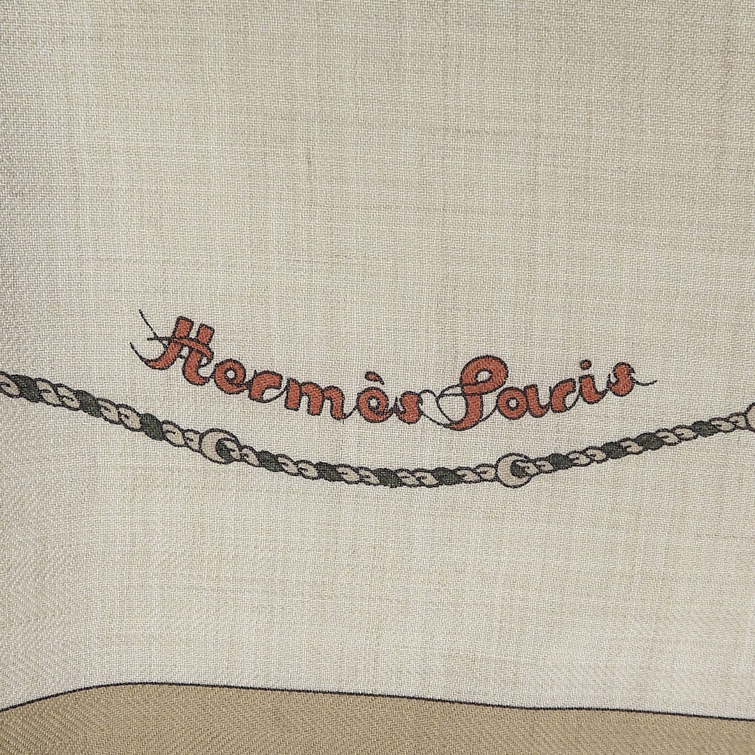 Pristine HERMES scarf Triangle Click Crack Multi cashmere Women 361662S