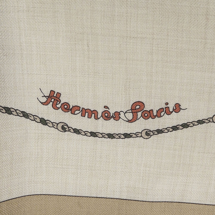 Pristine HERMES scarf Triangle Click Crack Multi cashmere Women 361662S