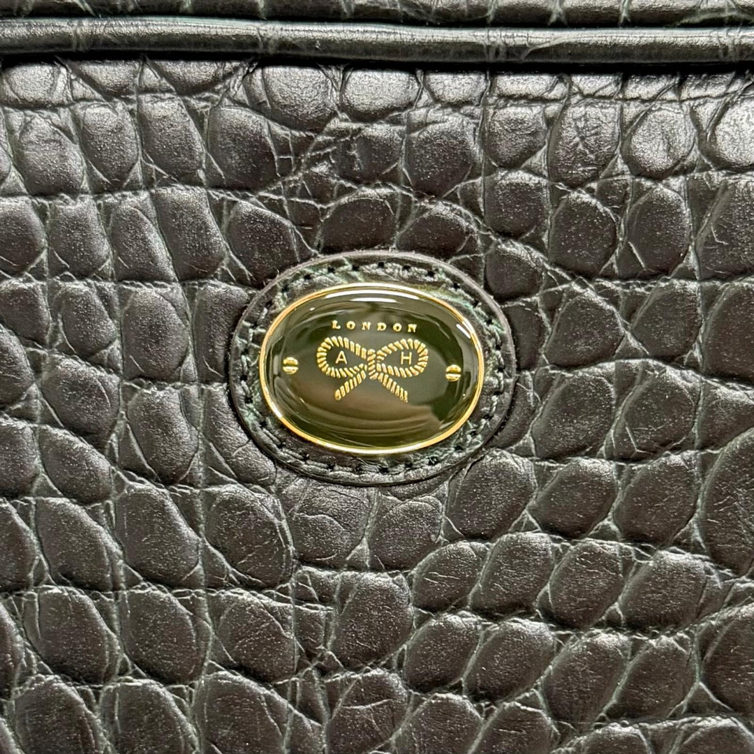 Excellent Anya Hindmarch Crocodile Embossed 2-Way Leather Boston Bag 2111045