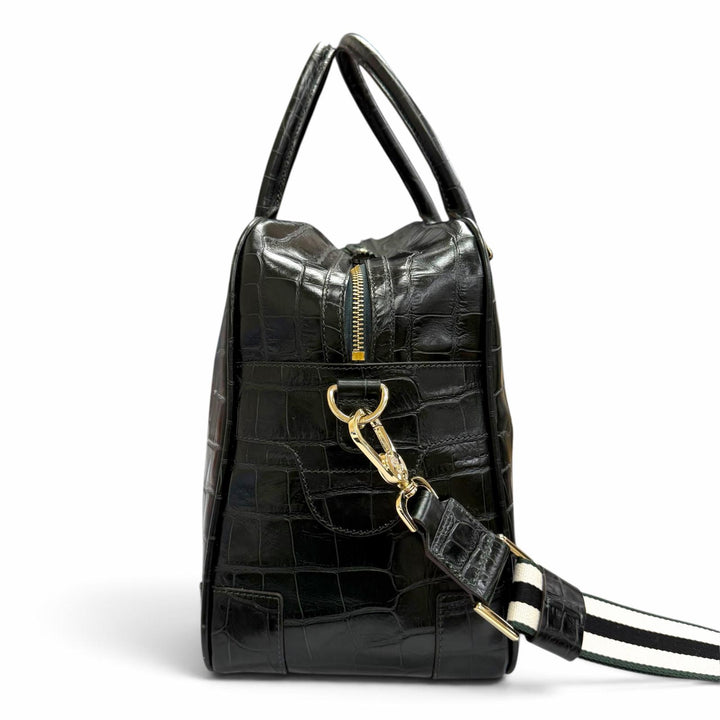 Excellent Anya Hindmarch Crocodile Embossed 2-Way Leather Boston Bag 2111045