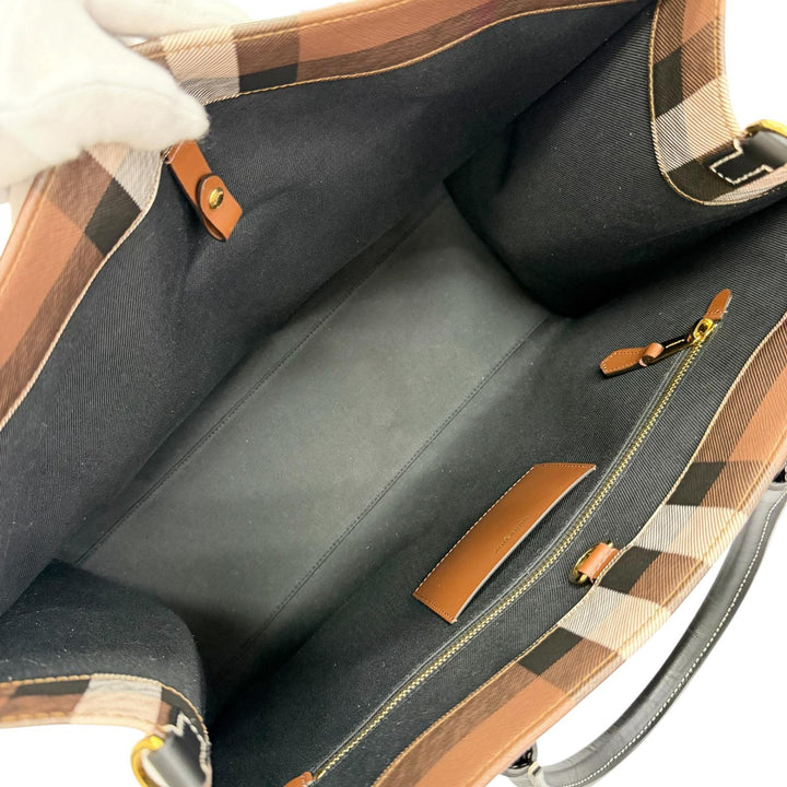 Excellent BURBERRY Medium FREYA TOTE Vintage Check Tote Bag/Shoulder Bag 8069660