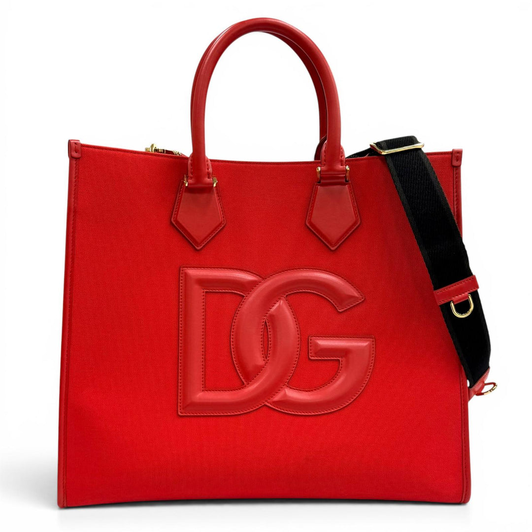Excellent DOLCE&GABBANA Tote Bag Red canvas Women