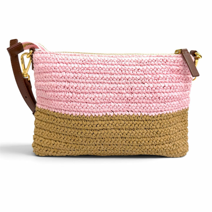 Excellent MARNI Shoulder Bag Seaside Raffia Bicolor Sacoche PHM00046U0 P9110