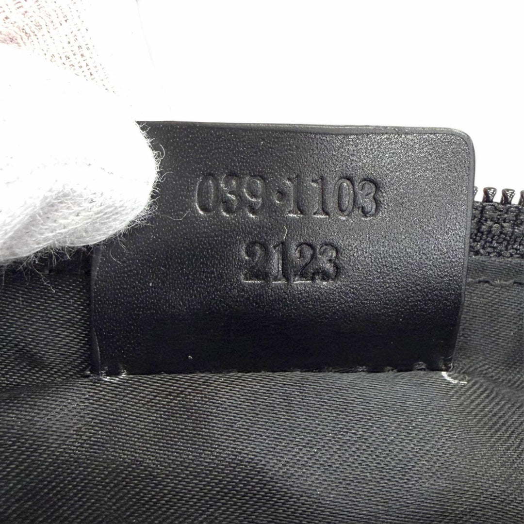 Excellent GUCCI Pouch With logo accessory pouch Dark brown GG canvas 039 1103